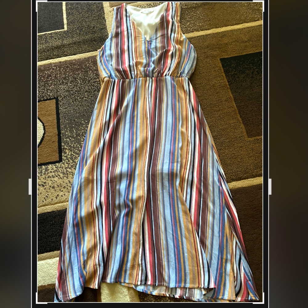 Wayf Striped Midi Dress
